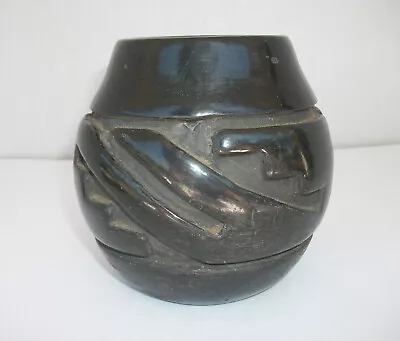 Margaret Tafoya Santa Clara Native American Carved Blackware Pottery Vase • $449.95