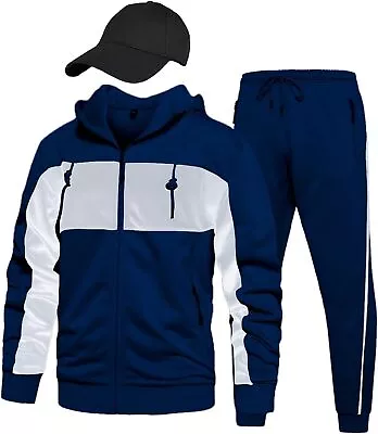 RPOVIG Sweatsuit Jogging Suits Sets:Men's Tracksuit Zip Up Hoodie Casual Sweat P • $72.48