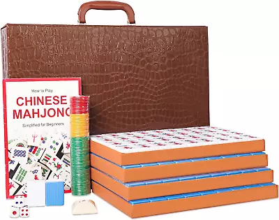 Chinese Mahjong Set Professional Mahjong Game SetComplete Traditional Mah Jong • $69.99