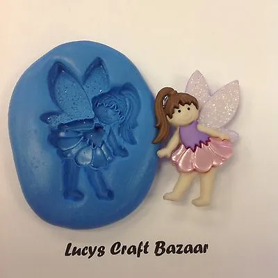 Silicone Mould Fairy 2 Magical Cupcake Topper Party Sculpey Sugarcraft Chocolate • £3.20