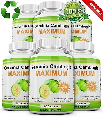 $20.96 • Buy 6X Pack GARCINIA CAMBOGIA 95% HCA 3000mg Daily Weight Loss Diet Pills Fat Burner