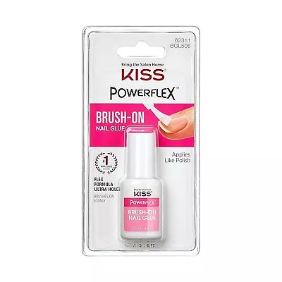 KISS PowerFlex Brush-On Nail Glue For Press On Nails Ultra Hold Flex Formula 5g • $6.99