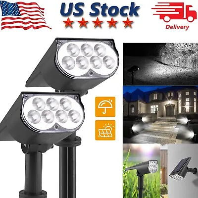 2x Solar Spotlight LED Outdoor Garden Dusk To Dawn Lights Waterproof Wall Lamp • $21.95