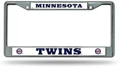 Minnesota Twins Premium Metal License Plate Frame Chrome Tag Cover 12x6 Inch • $16.79