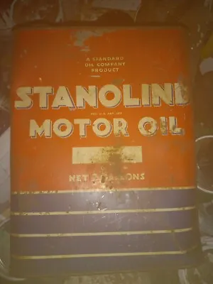 Vintage Motor Oil Can.STANOLINE. AS Shown.  As Is • $25