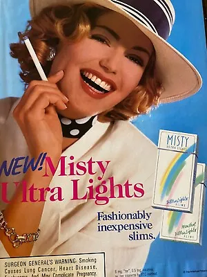Misty Cigarettes Full Page Vintage Print Ad • $1.99