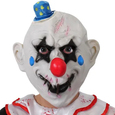 Scary Clown Mask Overhead Horror Evil Circus Halloween Fancy Dress Costume  • £6.29
