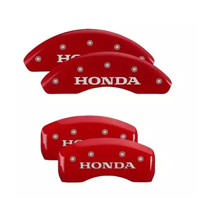 MGP Caliper Covers 20225SHONRD Set Of 4: Red Finish Silver Fits Honda • $316.36