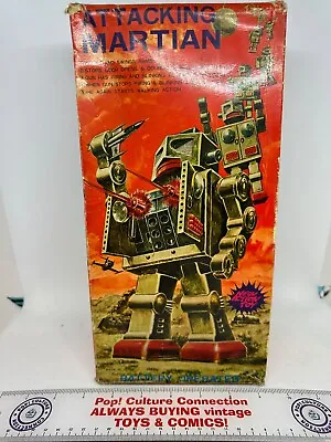 Very Rare Vintage Attacking Martian Battery Operated Robot Original Box Only • $499.95