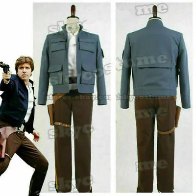 Star Wars Empire Strikes Back Han Solo Outfit Suit COSplay Costume Jacket Shirt • £63.83