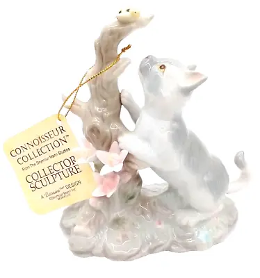 Seymour Mann Porcelain Cat Figurine Hand Crafted Bernini Design Vintage 1998 Tag • $34.28