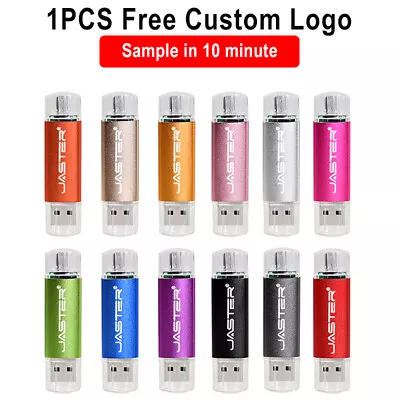 Free Logo USB Flash Drive 64GB Pen Drive Micro Memory Stick OTG Usb Stick Metal • $5.02