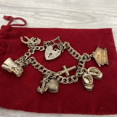 £21 • Buy Vintage Silver Charm Bracelet PK