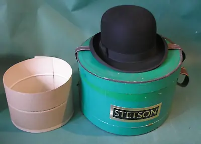 Vintage John B. Stetson Felt Derby Bowler Hat Size With Box Louis Chicago • $69.99