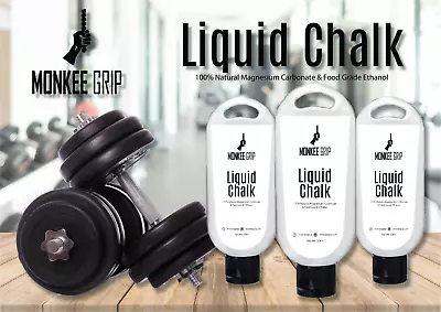 $5 • Buy Monkee Grip Liquid Chalk - Climbing, Weightlifting, Crossfit, Rock Climbing