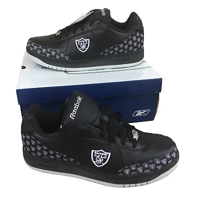 Reebok Recline NFL Las Vegas Oakland Raiders Black Shoes Size 10 Mens W/Box • $249.97