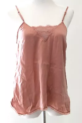 Anthropologie E By Eloise Silk Swing Camisole Pink Red Clay MSRP$ 58 Size Small • $20