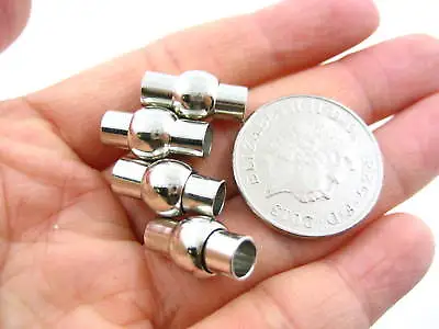 Strong Magnetic Cylindrical Clasps For Jewellery Making Magnetic Cord End Clasps • £5.79