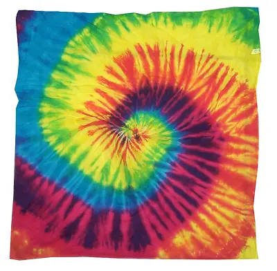 $5.85 • Buy Multicolor Tie Dye Bandanas 100% Cotton 20 X 20 Inches
