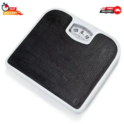 Bathroom Scales Body Fat Scale Mechanical Dial 130Kg Anti-Slip Display Black AU • $11.94