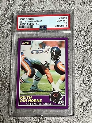 Psa 10 Mint 1989 Score Supplemental Football Card Keith Van Horne Chicago Bears • $129.99