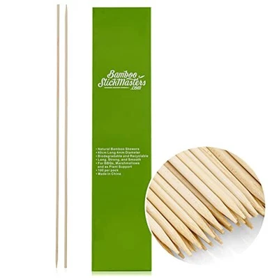 £12.06 • Buy Bamboo Stick Masters 40cm Wooden Skewers Sticks Extra Long Strong For BBQ Bar...