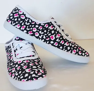 Women's Shoes Low Cloth Fresh White Black Fuchsia Leopard Summer Light • £13.01