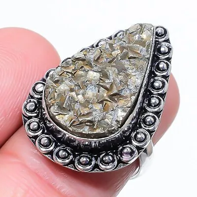 Magnetite Pyrite Gemstone Handmade 925 Sterling Silver Jewelry Ring Size 7 (US) • $10.99