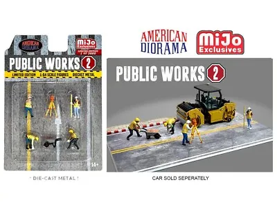 American Diorama MIJO EXCLUSIVE PUBLIC WORKS 2 Construction Figure Diecast Metal • $11.19