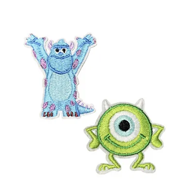Monsters Inc. Mike And Sully Characters Embroidered Iron On Patch Set Of 2 • $8