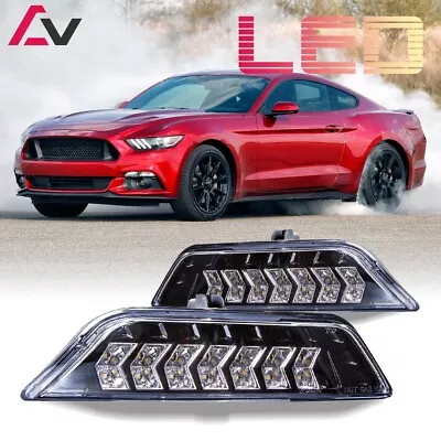 2015 2016 17 For Ford Mustang Amber LED Sequential Turn Signal Light Front Lamps • $149.99