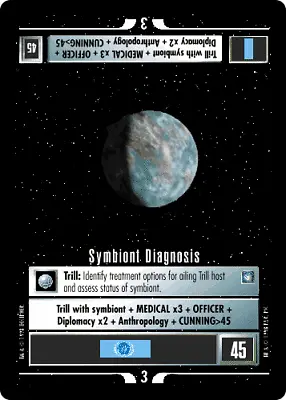 Star Trek CCG DS9 Deep Space 9 Symbiant Diagnosis • $1.52