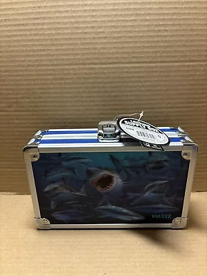 Vaultz Locking Supply Box W/extra Key 3D Sharks 5.5x8.25x2.5 Inch - New • $25.99