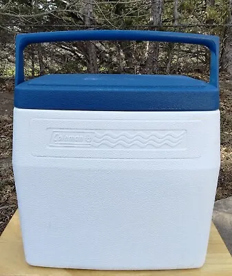 Vintage Coleman Cooler #5274 16qt White With Blue Lid  • $14.99