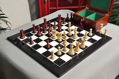 The Zagreb '59 Chess Set Box And Board Combination - Mahogany Gilded • $359