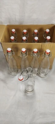 $40 • Buy 13 Swing Top Glass Bottle Flip Top Beer Brewing Fermentation Kombucha 16oz New