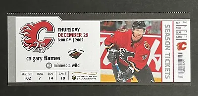 12/29/05 CALGARY FLAMES 25th ANN NHL TICKET Vs MINNESOTA WILD - JORDAN LEOPOLD • $3.99