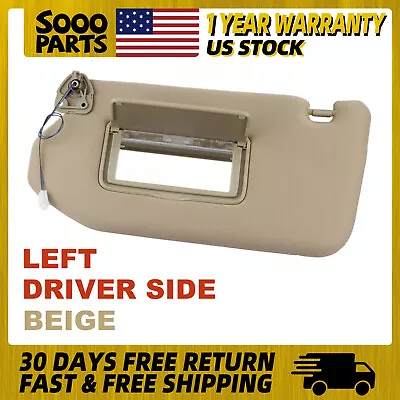 Beige Left Sun Visor W/ Light For 13-18 Pathfinder 14-17 Infiniti Qx60 2013 JX35 • $25.73