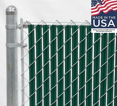 $58.99 • Buy 4 Ft High Green Wave Slat™ Single Wall Privacy Chain Link Fence Slats