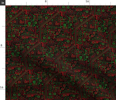 $16 • Buy Nerd Geek Technology Circuit Robot Computer Spoonflower Fabric By The Yard