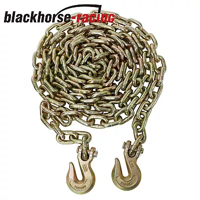 G70 Truck Tie Down Binder Chain 1/2  X 20' Transport Chain Tow Chain W/Grab Hook • $103.99