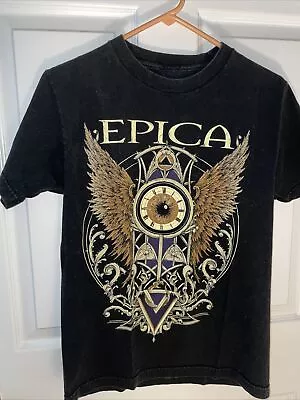 EPICA 2017 North American Tour Men’s S Graphic T-Shirt Dated W/Cities Small Size • $15