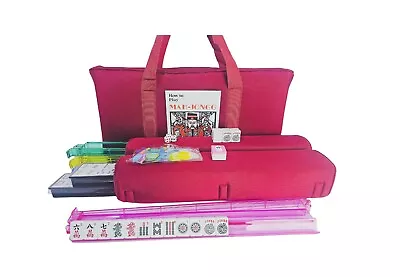 AmericanWestern Mah Jong In Burgundy Bag Set • $48.66