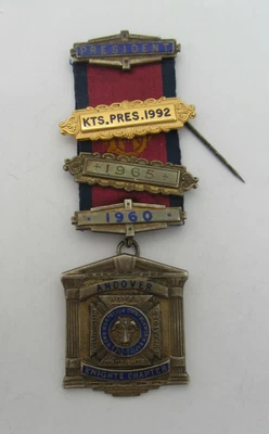 £38 • Buy RAOB Buffalo President Andover Knights Chapter Silver & Enamel Medal, B'ham 1960