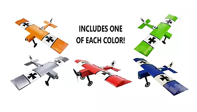 LOT OF 5 Mini Ugly Stick RC AIRPLANE Red Blue Green Orange & Silver Easy KITS • $225