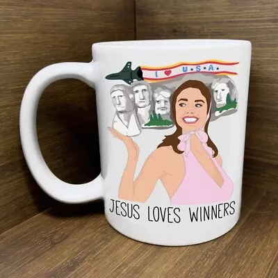 I Love USA Jesus Loves Winners Drop Dead Gorgeous Funny Political Mug • $11.99
