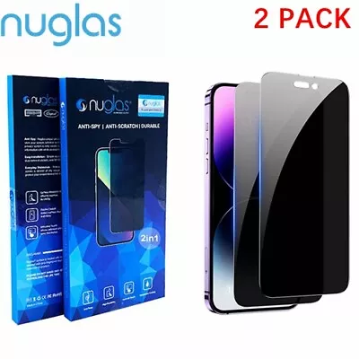 2x Screen Protector Nuglas 2.5D Privacy Anti-Spy Glass For IPhone 14 Pro • $9.95