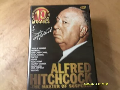 10 Movies By Alfred Hitchcock The Master Of Suspense 5-2 Sided DVD's • $0.99
