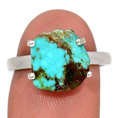 Natural Mexican Turquoise 925 Sterling Silver Ring Jewelry S.8 CR40179 • $11.99