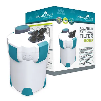 Aquarium Fish Tank External Filter 1000L/H Free Media All Pond Solutions 1000EF • £64.99